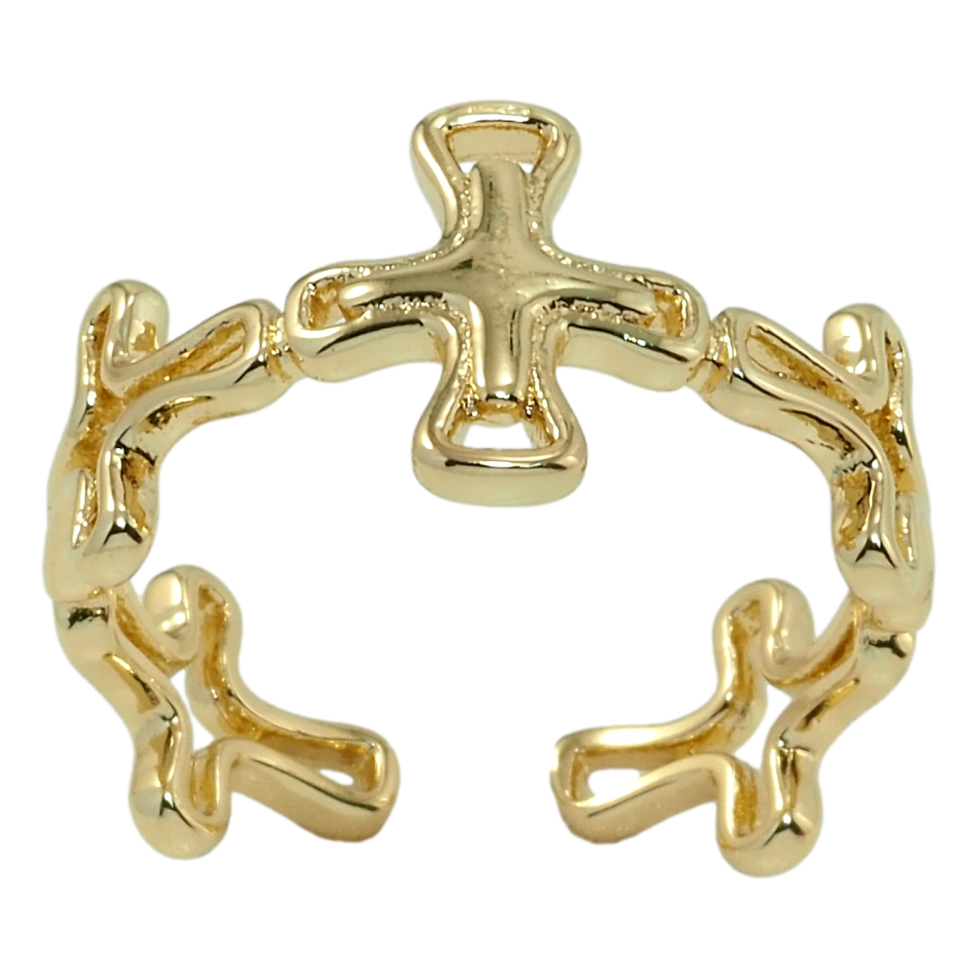 Кольцо Xuping QQMM Позолота 14K Крестики фото №1