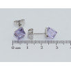 Сережки Xuping колір Родій з кристалами Swarovski пусети Кристальні кубики Provence Lavender 6х6мм фото №2 Сережки Xuping колір Родій з кристалами Swarovski пусети Кристальні кубики Provence Lavender 6х6мм фото №2
