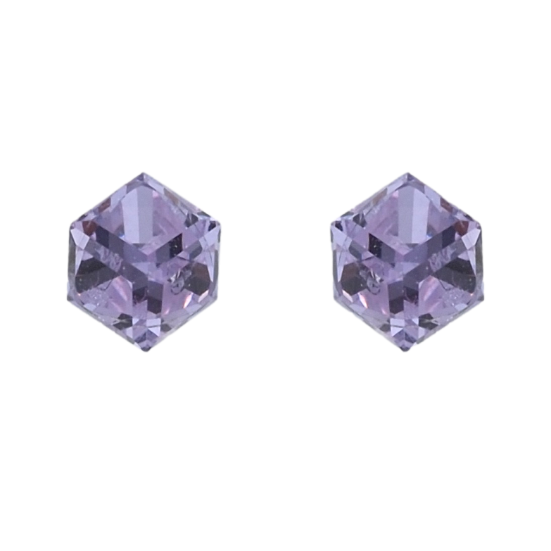 Сережки Xuping колір Родій з кристалами Swarovski пусети Кристальні кубики Tanzanite, 4х4мм фото №1 Сережки Xuping колір Родій з кристалами Swarovski пусети Кристальні кубики Tanzanite, 4х4мм фото №1