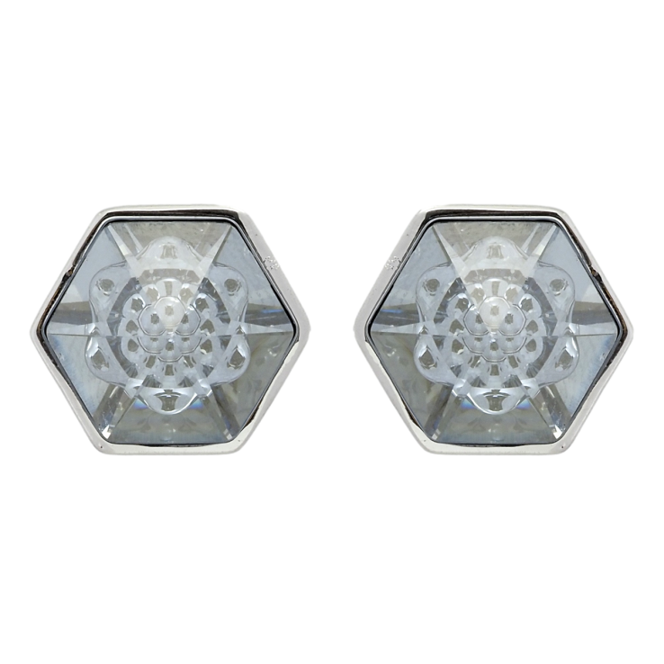 Сережки Xuping колір Родій з кристалами Swarovski пусети Кристальні шестигранники, 8х8мм фото №24 Сережки Xuping колір Родій з кристалами Swarovski пусети Кристальні шестигранники, 8х8мм фото №24