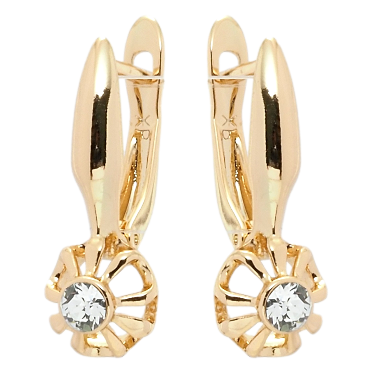 Сережки Xuping колір 18K з кристалами Swarovski англійський замок Кристали Clear в декоративному обрамленні фото №12 Сережки Xuping колір 18K з кристалами Swarovski англійський замок Кристали Clear в декоративному обрамленні фото №12