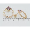 Серьги Xuping цвет 18K с кристаллами Swarovski пусеты Колечки цепочка с кристаллами Amethyst фото №2 Серьги Xuping цвет 18K с кристаллами Swarovski пусеты Колечки цепочка с кристаллами Amethyst фото №2