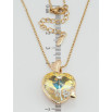 Кулон Xuping цвет 18K с кр-ми Swarovski на цепочке Кристальное сердце Citrine Shimme длина 40-44см х 1мм фото №2 Кулон Xuping цвет 18K с кр-ми Swarovski на цепочке Кристальное сердце Citrine Shimme длина 40-44см х 1мм фото №2