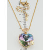 Кулон Xuping колір 18K з кр-ми Swarovski на ланцюжку Кристальне серце Paradise Shine довжина 40-45см х 1мм фото №2