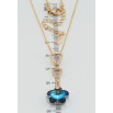 Кулон Xuping колір 18K з кр-ми Swarovski на ланцюжку Кристальна квітка Metallic Blue довжина 41-46см х 1мм фото №2 Кулон Xuping колір 18K з кр-ми Swarovski на ланцюжку Кристальна квітка Metallic Blue довжина 41-46см х 1мм фото №2