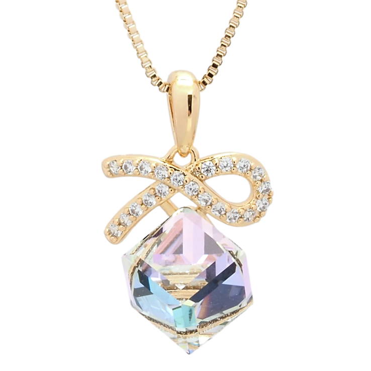 Кулон Xuping колір 18K з кр-ми Swarovski на ланцюжку Кристальний куб Paradise Shine довжина 40-45см х 1мм фото №8 Кулон Xuping колір 18K з кр-ми Swarovski на ланцюжку Кристальний куб Paradise Shine довжина 40-45см х 1мм фото №8