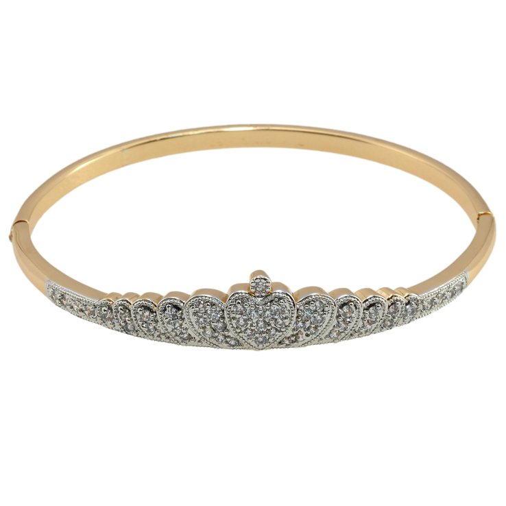 Браслет Xuping Позолота 18К + Родій Корона інкрустація цирконієм ø 5.7см фото №25