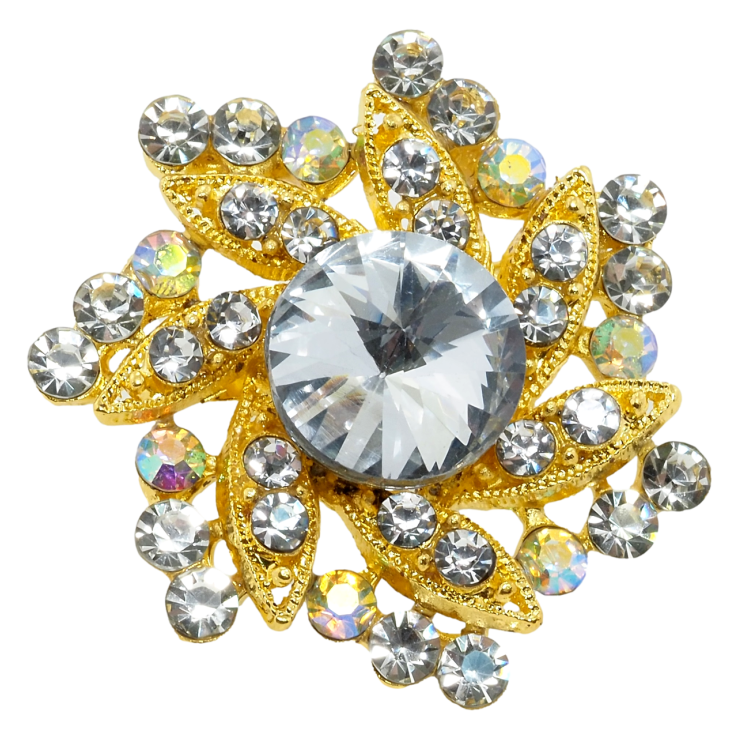 Брошка Квітка зі стразами фото №22 Брошка Квітка зі стразами фото №22