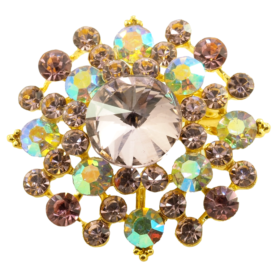 Брошка Квітка зі стразами фото №1 Брошка Квітка зі стразами фото №1