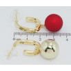 Сережки Xuping QQMM Позолота 14K пусети Підвіски червоний та золотий кульки фото №2