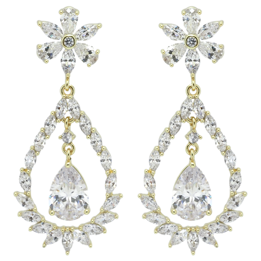 Серьги Xuping QQMM Позолота 14K пусеты Изящные кристальные подвески фото №1 Серьги Xuping QQMM Позолота 14K пусеты Изящные кристальные подвески фото №1