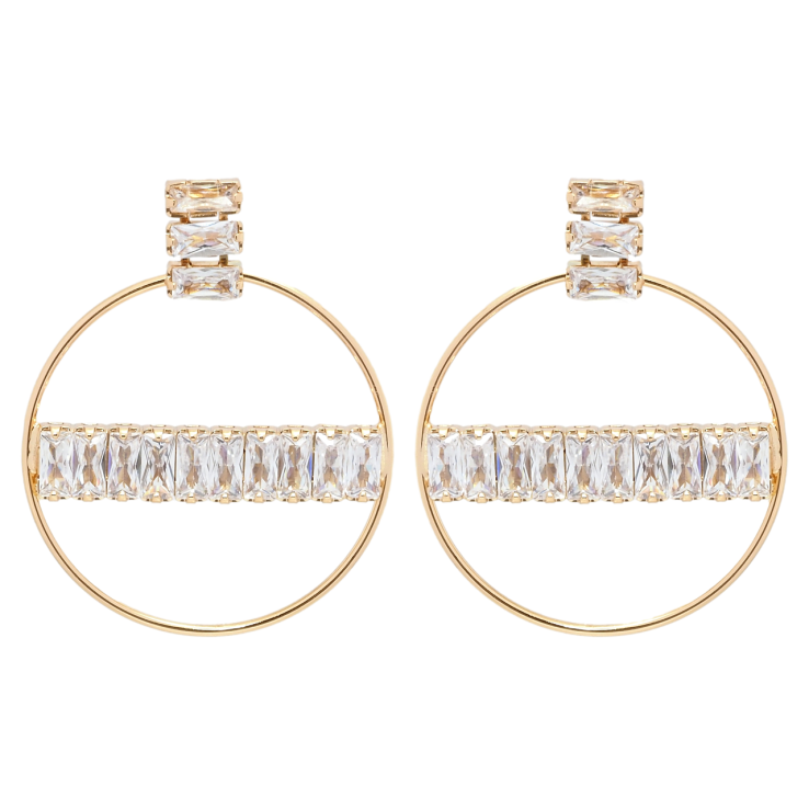 Серьги Xuping QQMM Позолота 18K пусеты Колечки с дорожками циркония фото №18 Серьги Xuping QQMM Позолота 18K пусеты Колечки с дорожками циркония фото №18