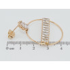 Сережки Xuping QQMM Позолота 18K пусети Кільця з доріжками цирконію фото №2 Сережки Xuping QQMM Позолота 18K пусети Кільця з доріжками цирконію фото №2