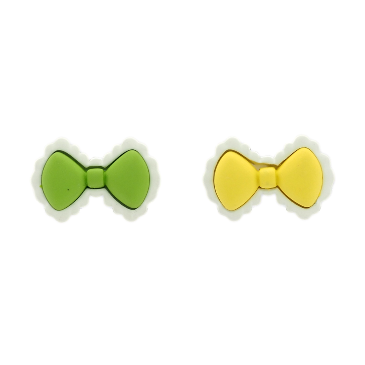 Сережки дитячі Xuping QQMM Родій пусети Бантики з покриттям Soft-touch фото №20