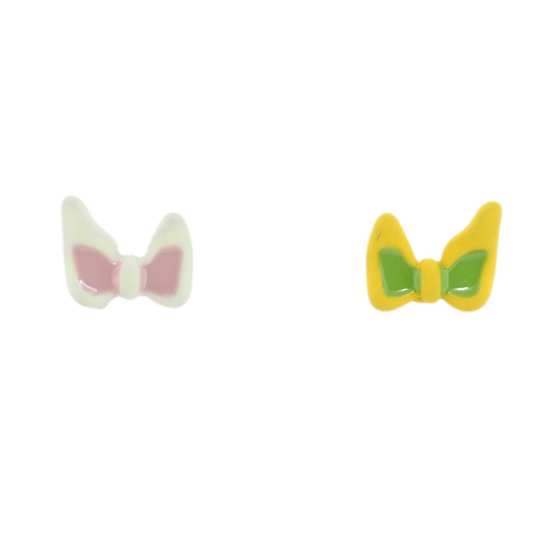 Сережки дитячі Xuping QQMM Родій пусети Бантики з покриттям Soft-touch та емаль фото №1 Сережки дитячі Xuping QQMM Родій пусети Бантики з покриттям Soft-touch та емаль фото №1