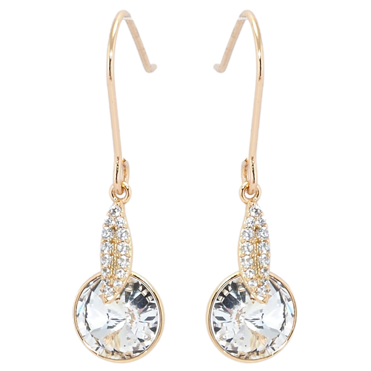 Сережки Xuping колір 18K з кристалами Swarovski французький замок Підвіски з кристалами Clear фото №17 Сережки Xuping колір 18K з кристалами Swarovski французький замок Підвіски з кристалами Clear фото №17