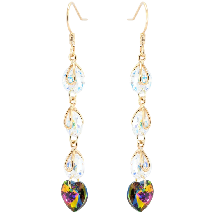 Сережки Xuping колір 18K з кристалами Swarovski французький замок Підвіски з кристалами Shimmer та Vitrail Medi фото №11 Сережки Xuping колір 18K з кристалами Swarovski французький замок Підвіски з кристалами Shimmer та Vitrail Medi фото №11