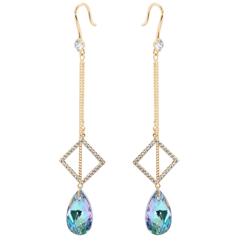 Сережки Xuping колір 18K з кристалами Swarovski французький замок Підвіски з кристалом Paradise Shine фото №1 Сережки Xuping колір 18K з кристалами Swarovski французький замок Підвіски з кристалом Paradise Shine фото №1