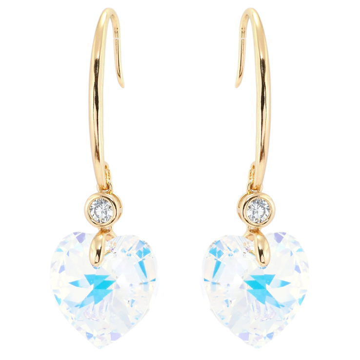 Сережки Xuping колір 18K з кристалами Swarovski французький замок Кристальні серця Shimmer фото №21 Сережки Xuping колір 18K з кристалами Swarovski французький замок Кристальні серця Shimmer фото №21
