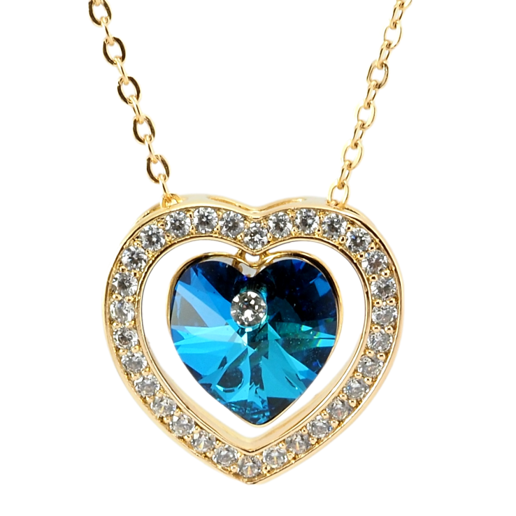 Кулон Xuping 18K з кр-ми Swarovski на ланцюжку Серце з кристалом Capri Blue довжина 40-45см х 1мм фото №13 Кулон Xuping 18K з кр-ми Swarovski на ланцюжку Серце з кристалом Capri Blue довжина 40-45см х 1мм фото №13