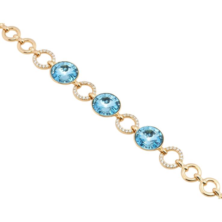 Браслет Xuping цвет 18K с кр-ми Swarovski Три кристалла Aquamarine с доп.замком 18.5,20.5см х 8мм фото №17 Браслет Xuping цвет 18K с кр-ми Swarovski Три кристалла Aquamarine с доп.замком 18.5,20.5см х 8мм фото №17