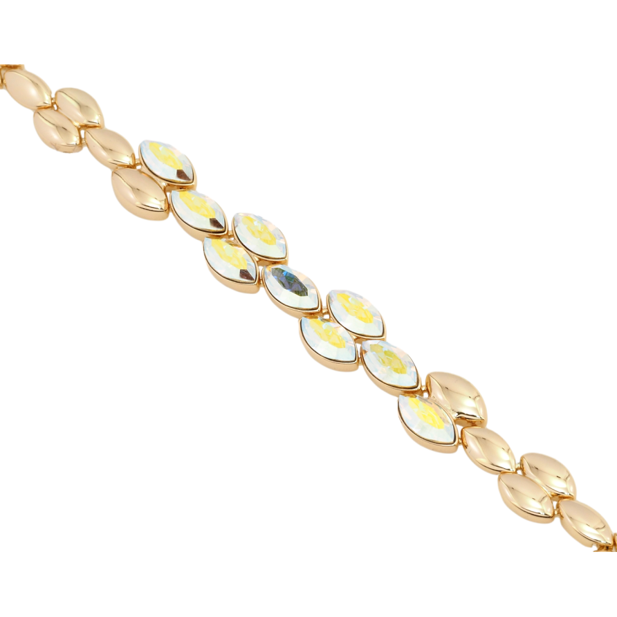 Браслет Xuping цвет 18K с кр-ми Swarovski Вставка из кристаллов АВ с доп.замком 18,20см х 5-9мм фото №1 Браслет Xuping цвет 18K с кр-ми Swarovski Вставка из кристаллов АВ с доп.замком 18,20см х 5-9мм фото №1