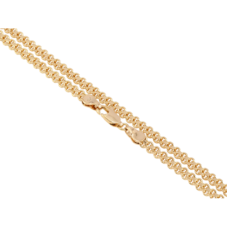 Цепочка Xuping Позолота 18K Плетение Итальянский Бисмарк длина 49см х 4мм фото №1 Цепочка Xuping Позолота 18K Плетение Итальянский Бисмарк длина 49см х 4мм фото №1