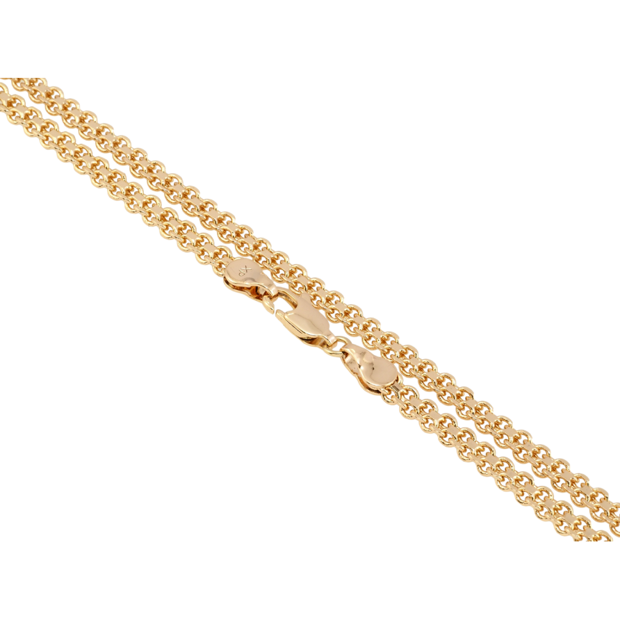 Ланцюжок Xuping Позолота 18K Плетіння Італійський Бісмарк довжина 49см х 4мм фото №1