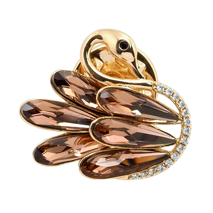 Брошь Xuping цвет 18K с кристаллами Swarovski Лебедь с кристаллами Blush Rose фото №1 Брошь Xuping цвет 18K с кристаллами Swarovski Лебедь с кристаллами Blush Rose фото №1
