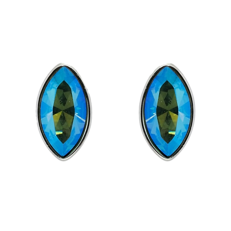 Сережки Xuping колір Родій з кристалами Swarovski пусети Кристал Army Green Delite 6х11мм фото №19 Сережки Xuping колір Родій з кристалами Swarovski пусети Кристал Army Green Delite 6х11мм фото №19