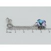 Сережки Xuping колір Родій з кристалами Swarovski пусети Підвіски з кристальними квіточками Paradise Shine фото №2