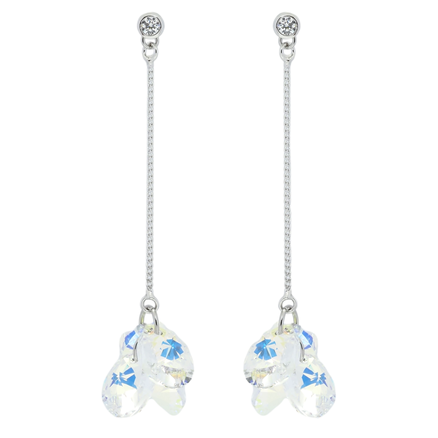 Сережки Xuping колір Родій з кристалами Swarovski пусети Підвіски з кристалами Shimmer фото №1 Сережки Xuping колір Родій з кристалами Swarovski пусети Підвіски з кристалами Shimmer фото №1