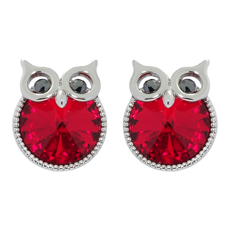 Сережки Xuping колір Родій з кристалами Swarovski пусети Сови з кристалом Siam фото №10 Сережки Xuping колір Родій з кристалами Swarovski пусети Сови з кристалом Siam фото №10