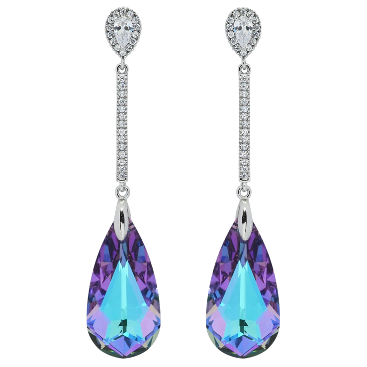 Сережки Xuping колір Родій з кристалами Swarovski пусети Підвіски з кристалом Paradise Shine фото №13 Сережки Xuping колір Родій з кристалами Swarovski пусети Підвіски з кристалом Paradise Shine фото №13