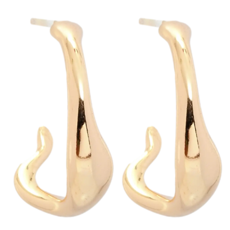 Сережки Xuping Позолота 18K пусети Фігурні дуги фото №1 Сережки Xuping Позолота 18K пусети Фігурні дуги фото №1