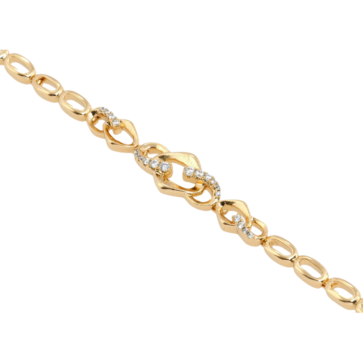 Браслет Xuping Позолота 18K Декоративний орнамент із цирконієм довжина з дод. замком 17,19см х 4-9мм фото №15